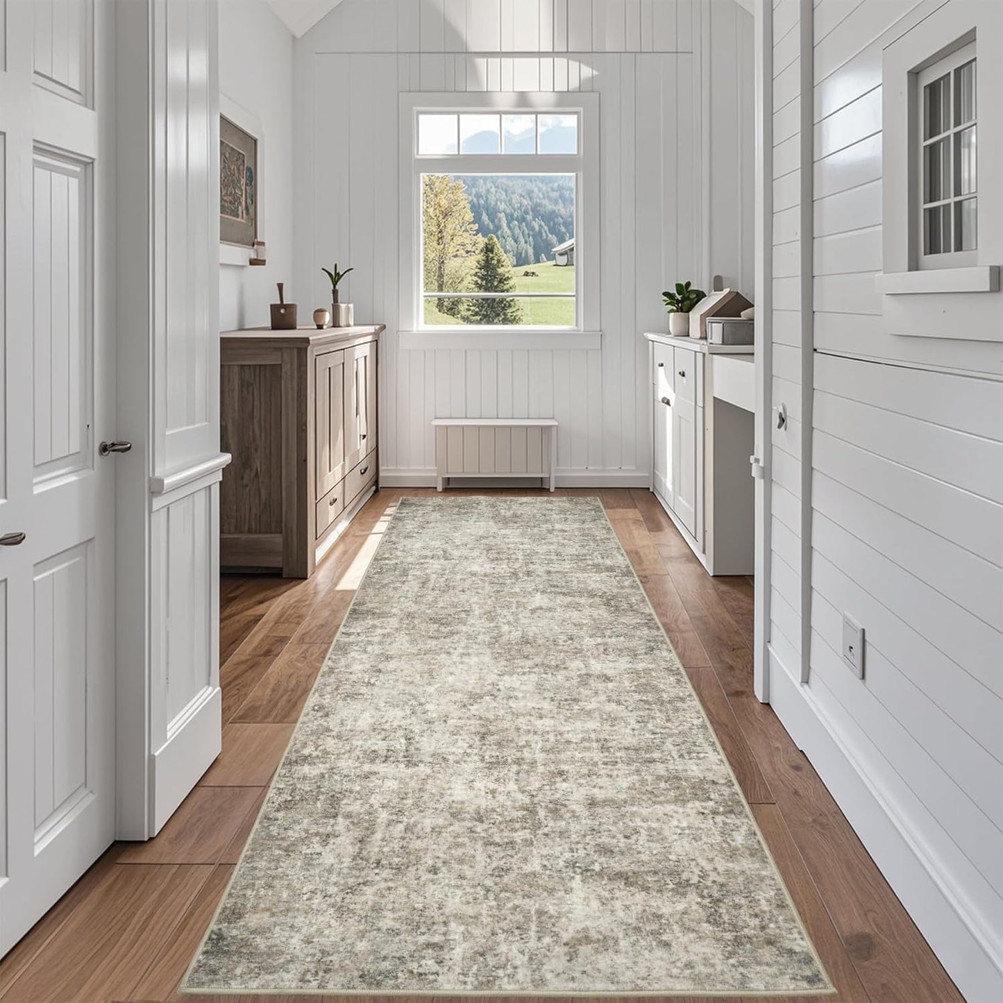 8x10 Area Rugs for Living Room Rug Washable: Abstract Large Rug for Dining Room Bedroom Carpet Non Slip 8 by 10 Indoor Modern Nursery Home Office Blue Grey